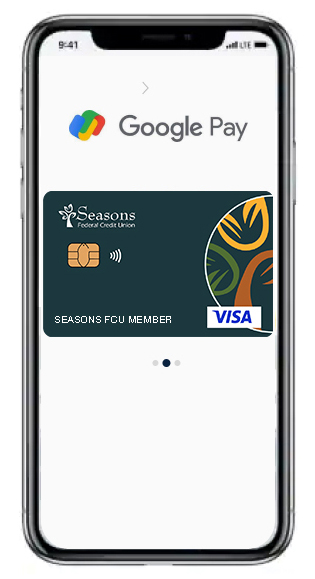 Cell phone displaying Android Pay App
